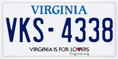 VA license plate VKS4338