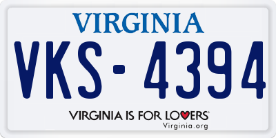 VA license plate VKS4394