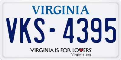 VA license plate VKS4395