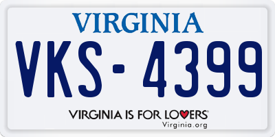 VA license plate VKS4399