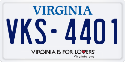 VA license plate VKS4401