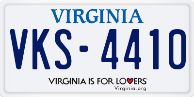 VA license plate VKS4410