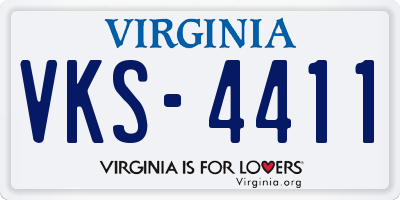 VA license plate VKS4411