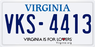 VA license plate VKS4413