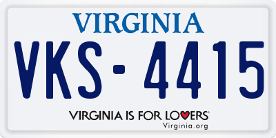 VA license plate VKS4415