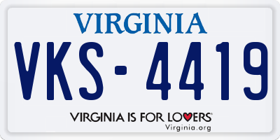VA license plate VKS4419