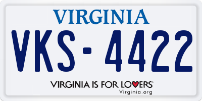 VA license plate VKS4422