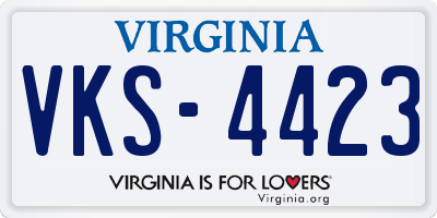 VA license plate VKS4423