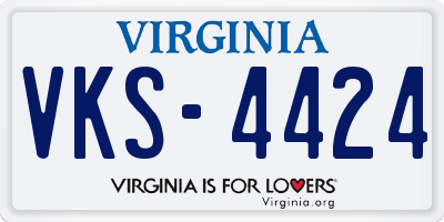 VA license plate VKS4424