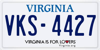 VA license plate VKS4427