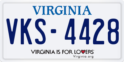 VA license plate VKS4428