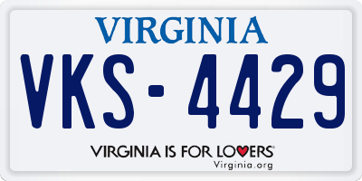 VA license plate VKS4429