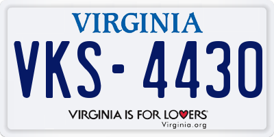 VA license plate VKS4430