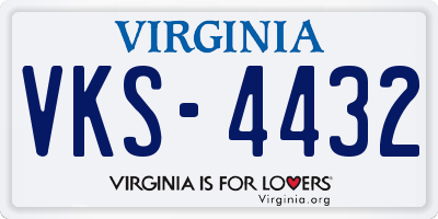 VA license plate VKS4432
