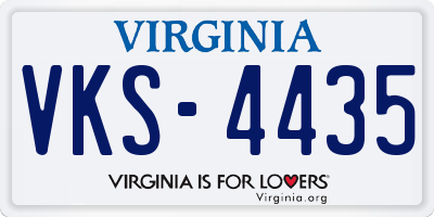 VA license plate VKS4435