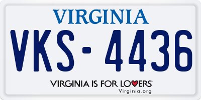 VA license plate VKS4436