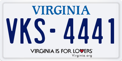 VA license plate VKS4441