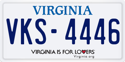 VA license plate VKS4446