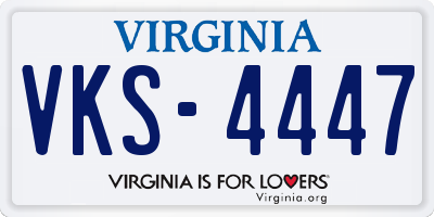 VA license plate VKS4447