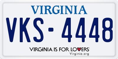 VA license plate VKS4448