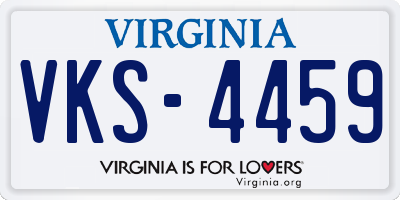 VA license plate VKS4459