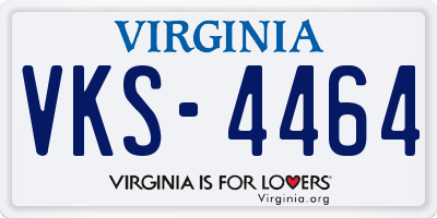 VA license plate VKS4464