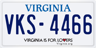 VA license plate VKS4466