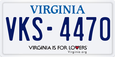 VA license plate VKS4470