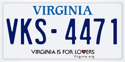 VA license plate VKS4471