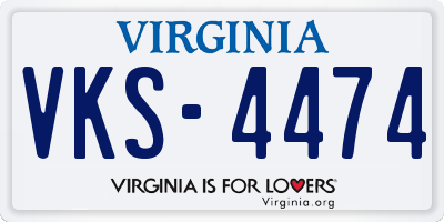 VA license plate VKS4474