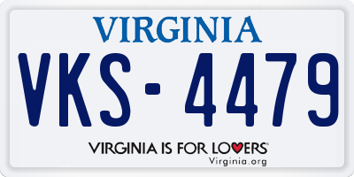 VA license plate VKS4479