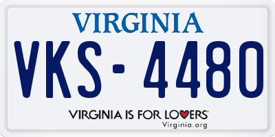VA license plate VKS4480