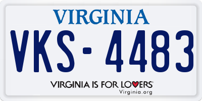 VA license plate VKS4483