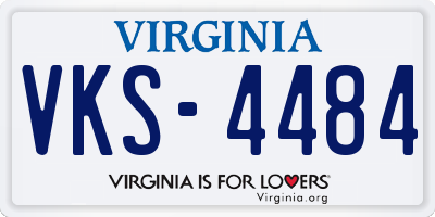 VA license plate VKS4484