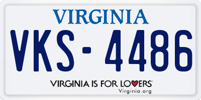 VA license plate VKS4486