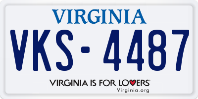 VA license plate VKS4487