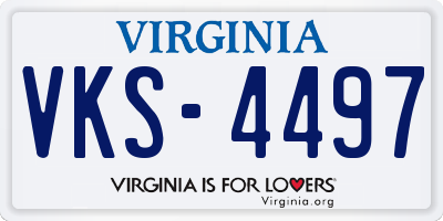 VA license plate VKS4497