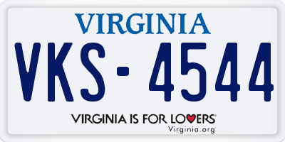 VA license plate VKS4544
