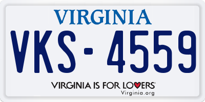 VA license plate VKS4559