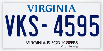 VA license plate VKS4595