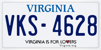 VA license plate VKS4628