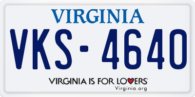 VA license plate VKS4640