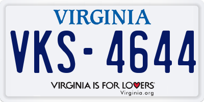 VA license plate VKS4644