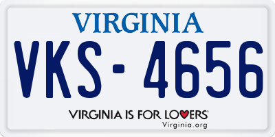 VA license plate VKS4656