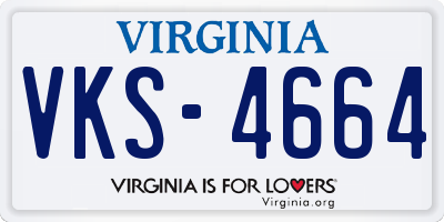 VA license plate VKS4664