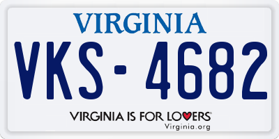 VA license plate VKS4682