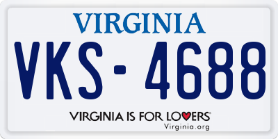 VA license plate VKS4688