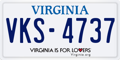 VA license plate VKS4737