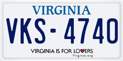 VA license plate VKS4740