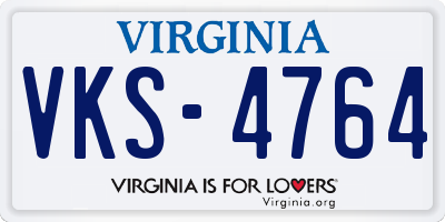VA license plate VKS4764